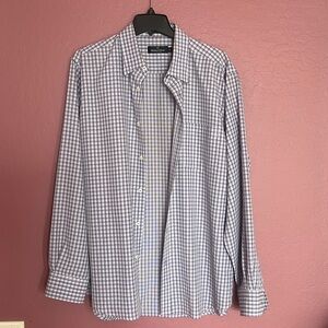 Bugatchi Uomo Purple Checkered Shirt XL
